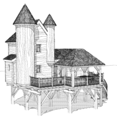 cabane chateau dans les arbres - Aulteribe